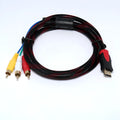 HDMI to AV15 M 1.5 metre conversion wire with alloy connectors for connecting modern devices to legacy composite video equipment
