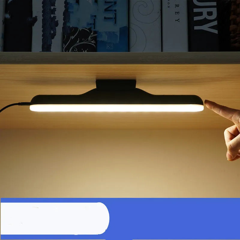 Modern plastic desk lamp with touch controls and adjustable LED brightness
