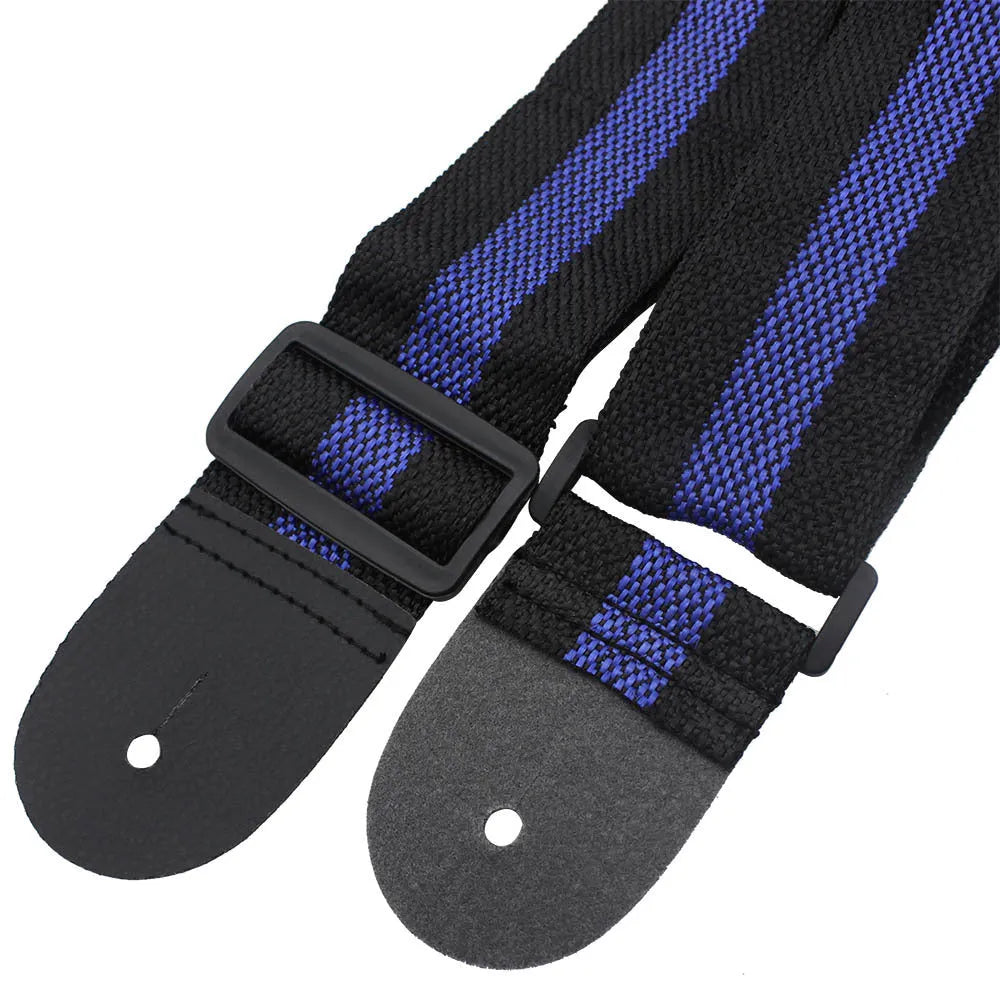 Woven stripe crossbody strap for musical instruments in multiple colour options