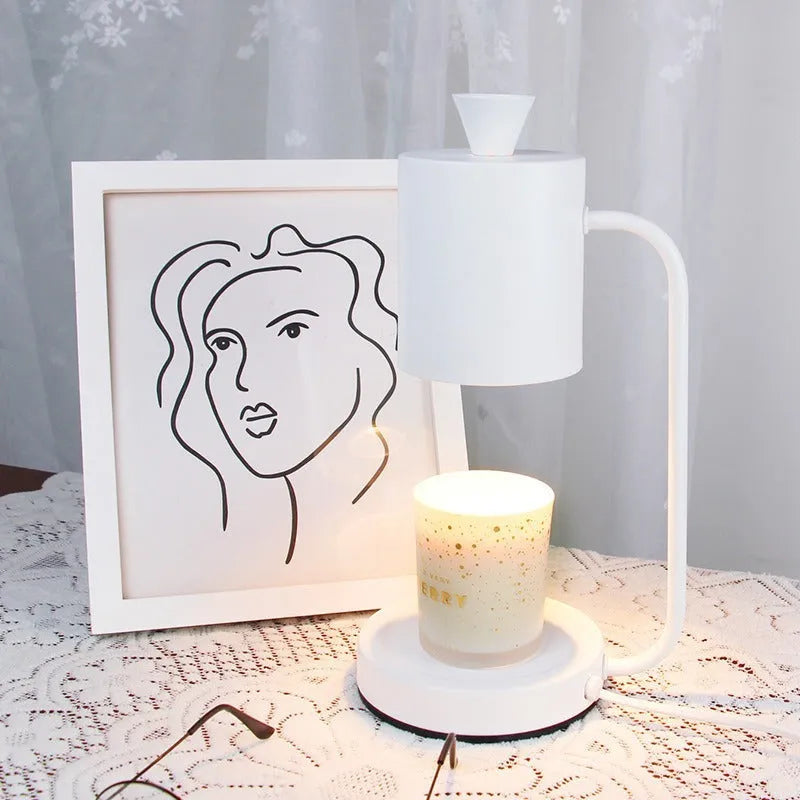 European-style aromatherapy melting wax lamp with dimmer switch in white colour