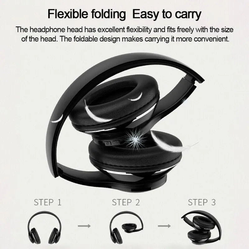 Wireless Bluetooth stereo headset in selected colour with 40mm speakers and USB charging port
