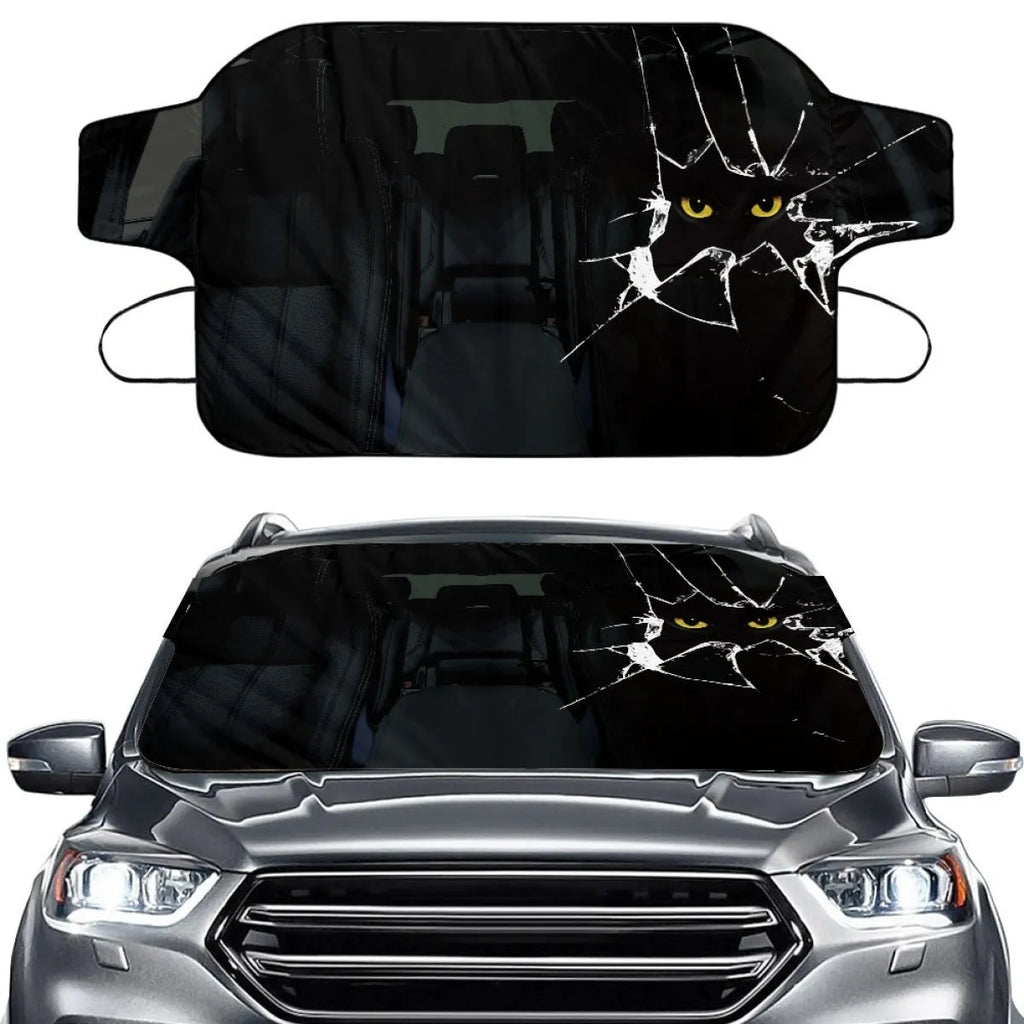 Car snow protection front gear cover measuring 130cm by 70cm with lanyard securing system