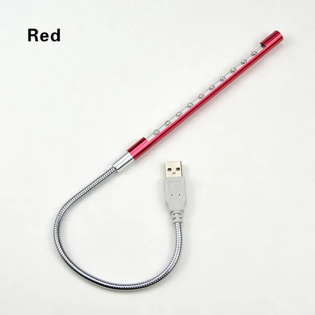 Spiral-shaped aluminum alloy USB LED night light for computer desk workspace illumination