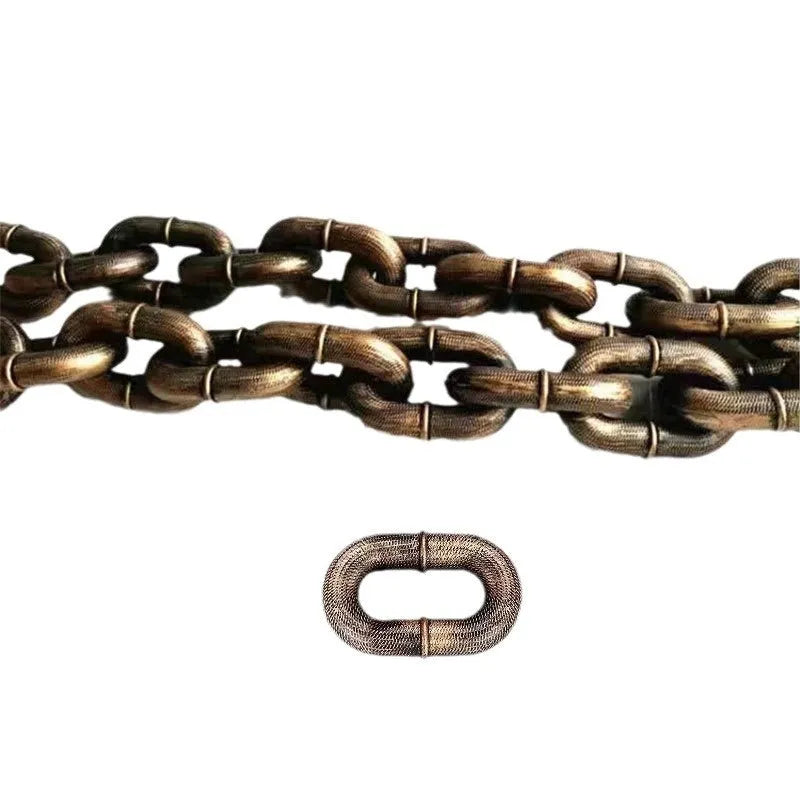 Metallic dog leash prop in bronze antique silver black colours with length options for video production