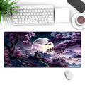 Gaming mouse pad with precision lock edge and thermal transfer pattern on desk
