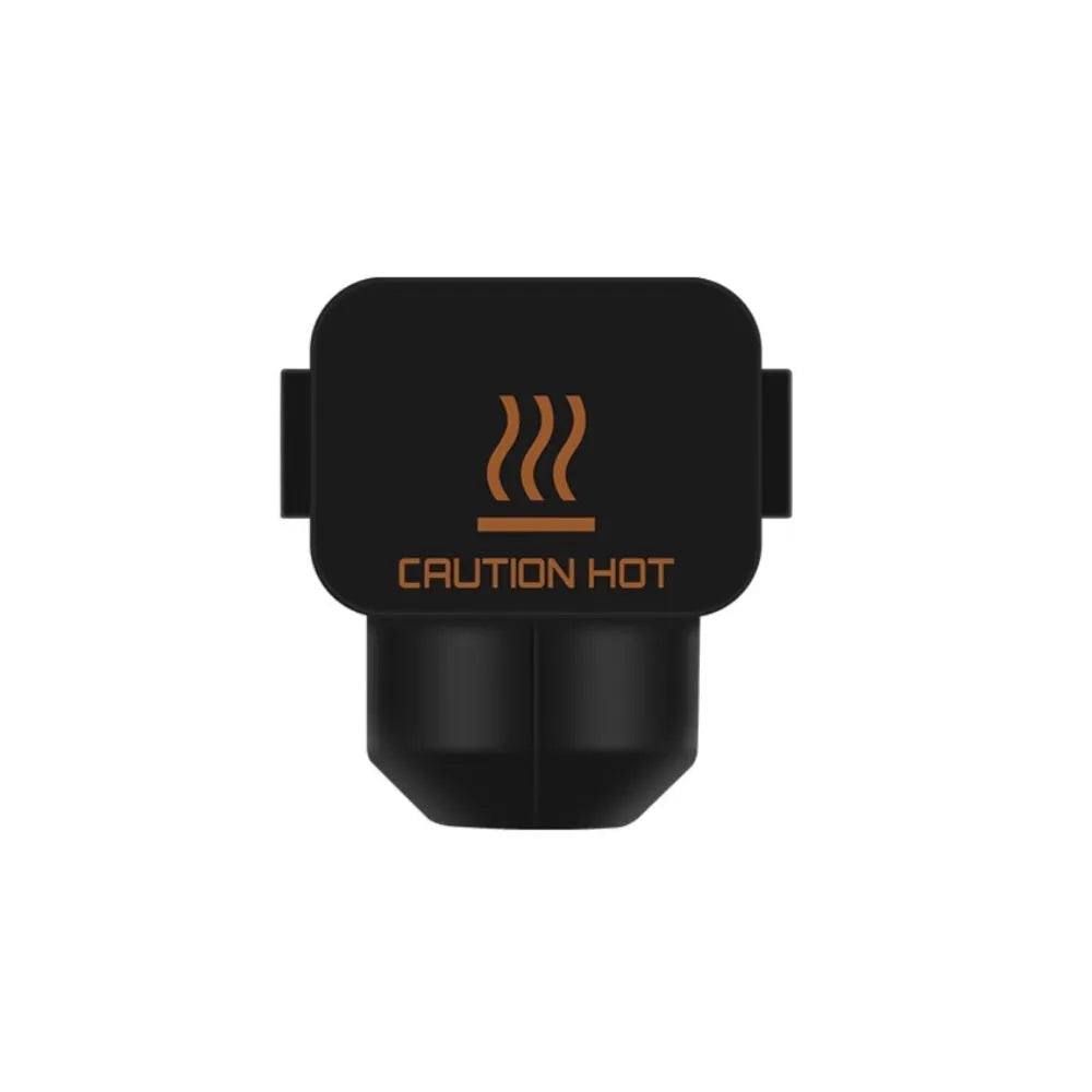 A1 Mini 3D printer hardened steel hot end nozzle assembly with black silicone sleeve