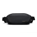 Black men's messenger bag made from Oxford cloth with one-shoulder cross-body design