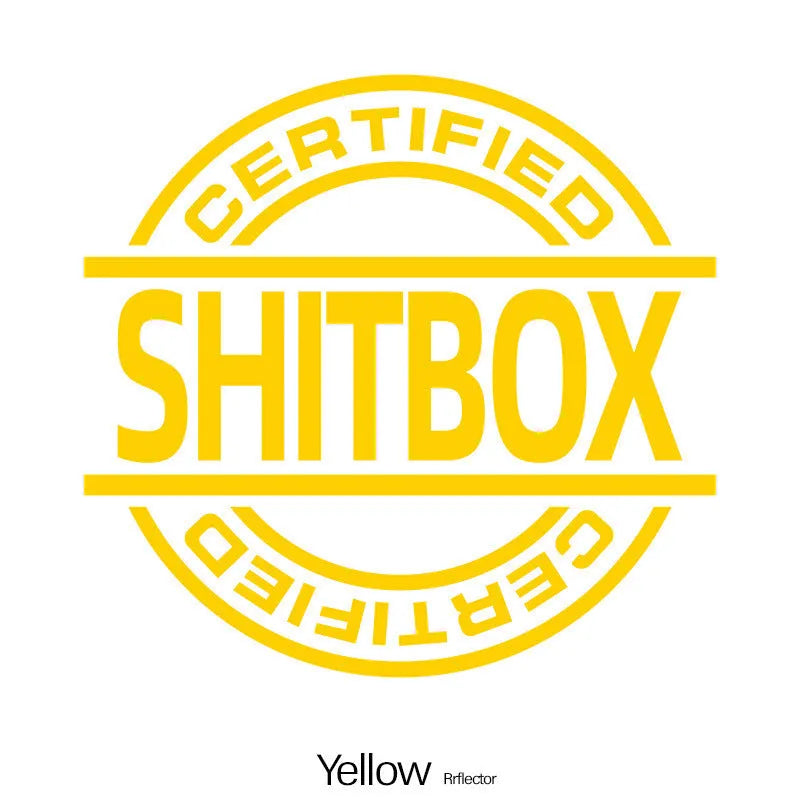 13x12cm vinyl car body sticker shown in selected colour on a vehicle panel.