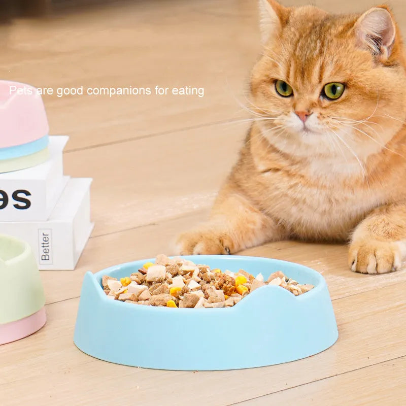 Ceramic dog slow feeder bowl in pink colour showing maze pattern with raised ridges