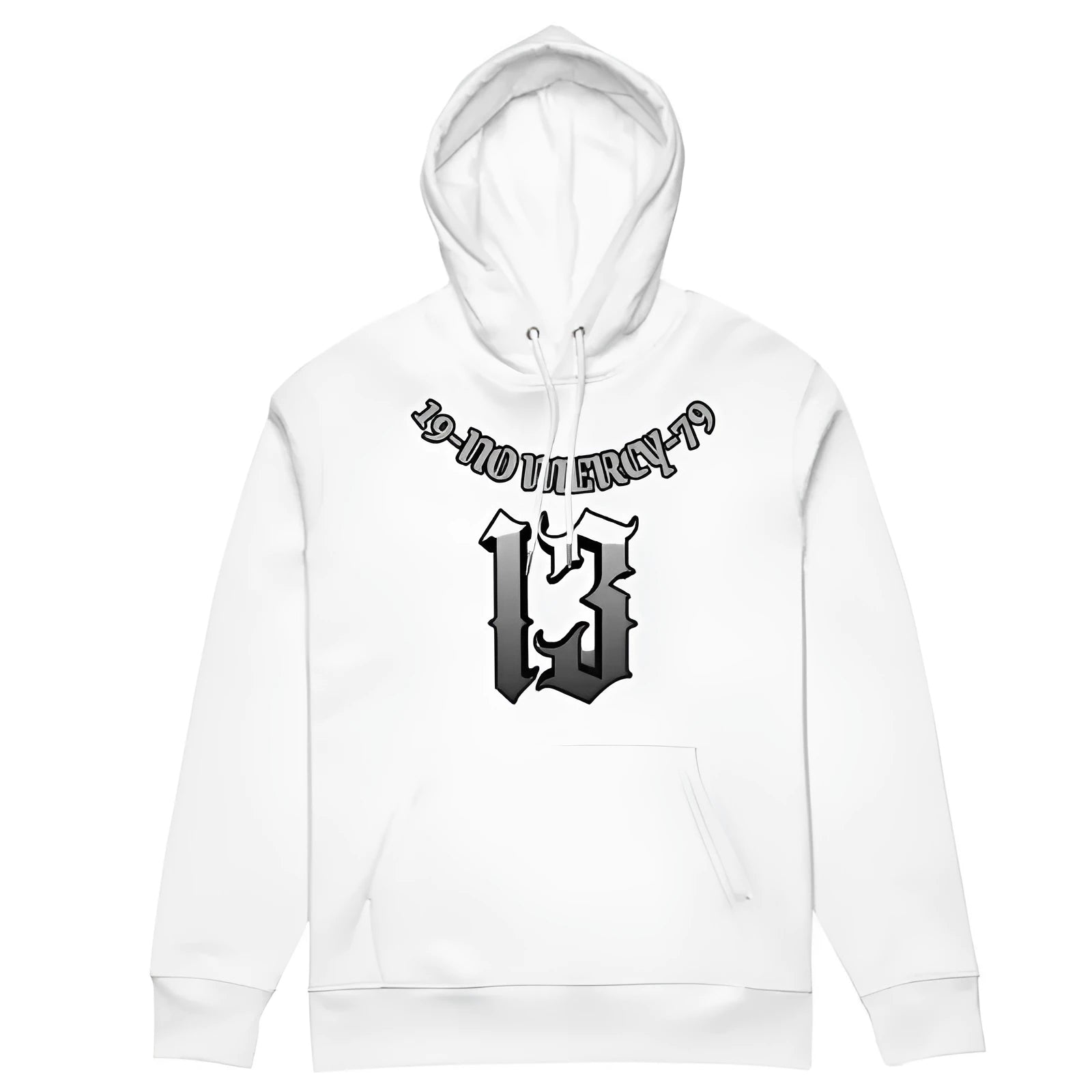 Fleece-lined polyester hooded sweater in loose fit pullover style