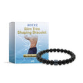 Black gallstone and glass men's body shaping wristband bracelet