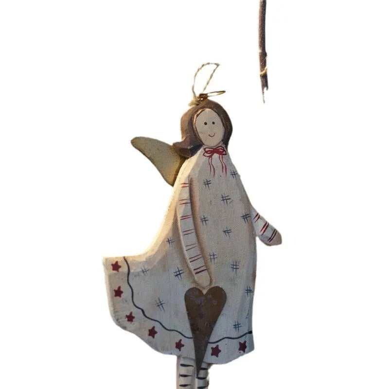Hand-painted wooden door pendant with carved design choice of letters, love heart or XINGX