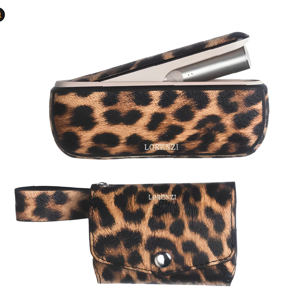 Oxford cloth storage protective bag in leopard print or yellow with waterproof PE lining and padded interior