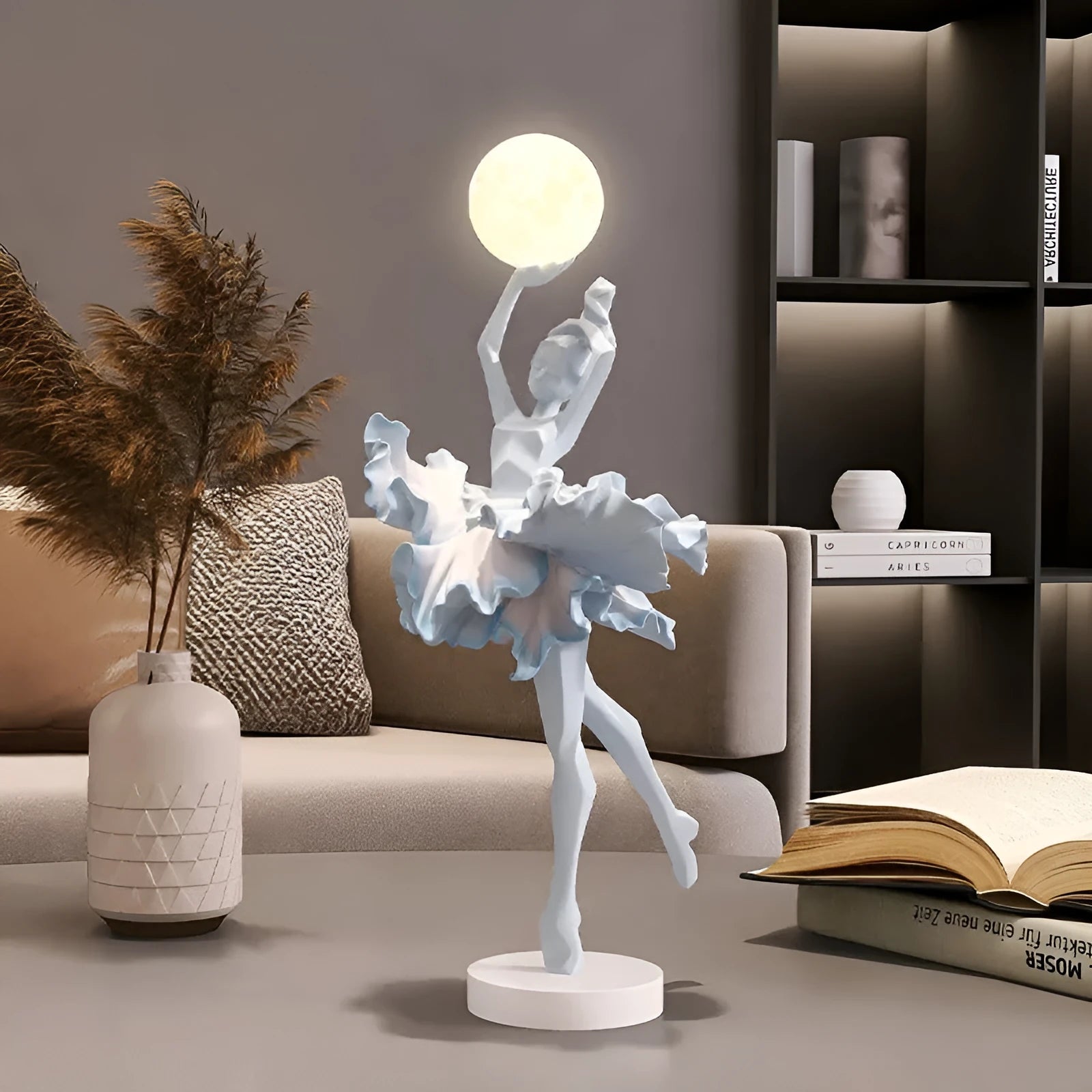 Resin atmospheric small night lamp with modern styling and USB charging