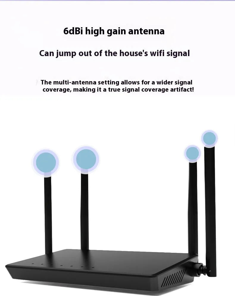 Portable WiFi router with 300m range in black or white metal housing showing network ports