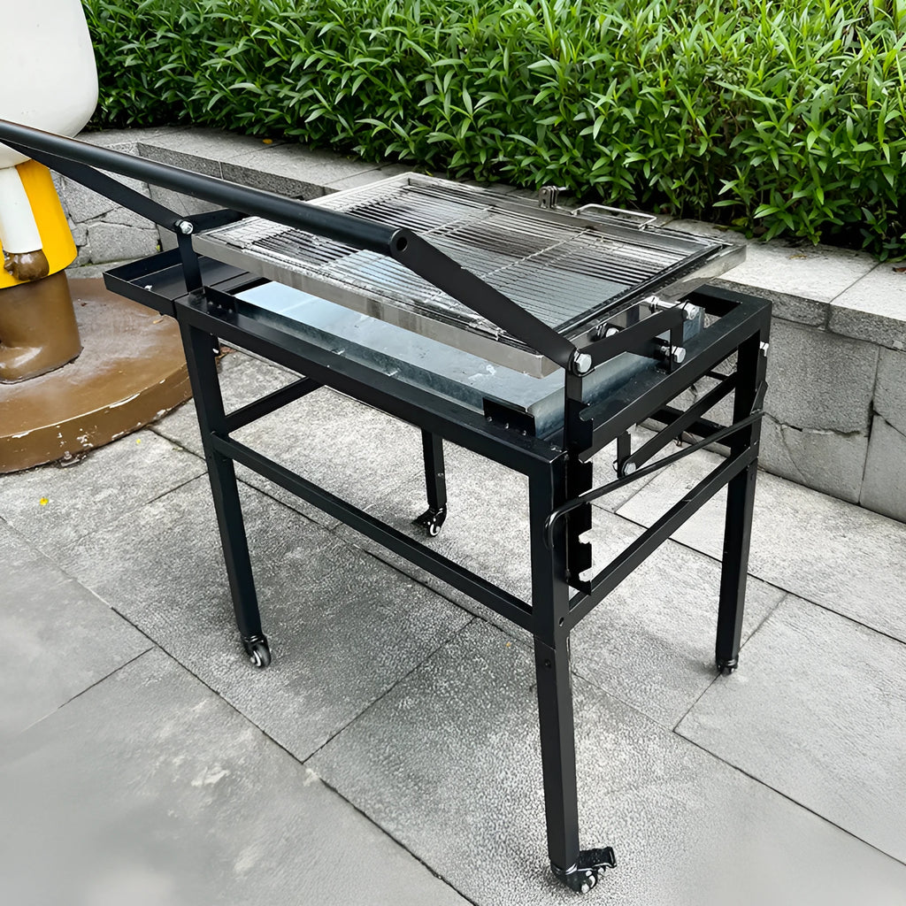 Large foldable Flip BBQ charcoal stove oven for courtyard and garden outdoor cooking