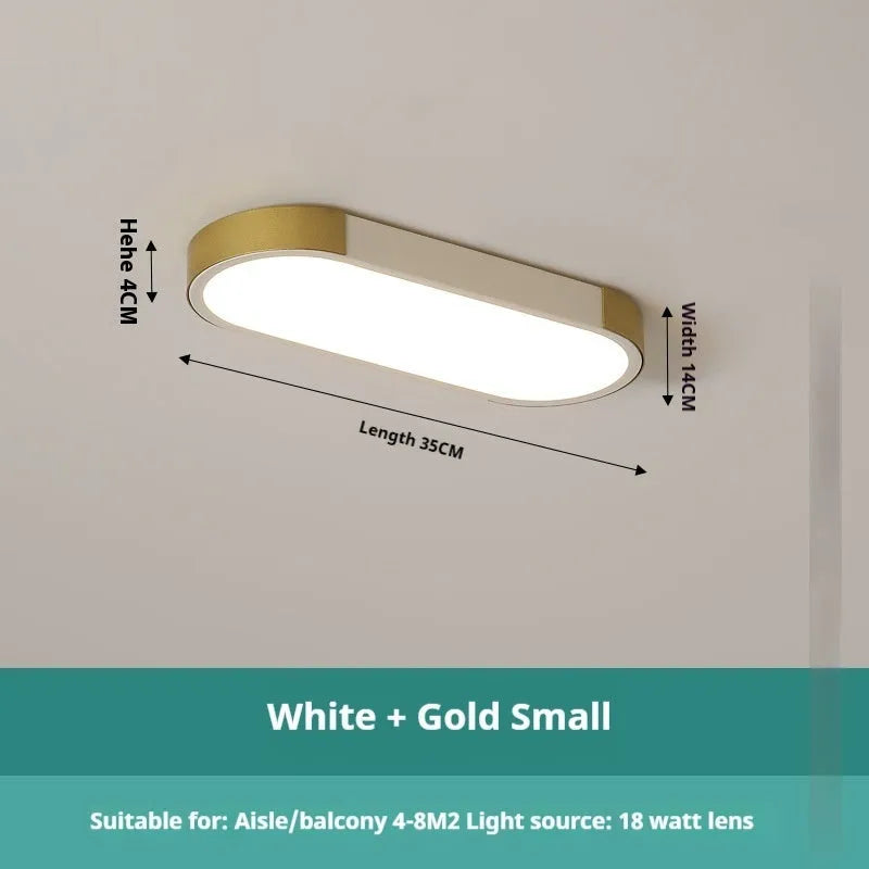 35cm 18W LED ceiling light in black gold or platinum with remote control, 220V, for corridor or hallway