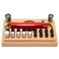 20-piece steel watch barrel open tube set in a black storage case for repair