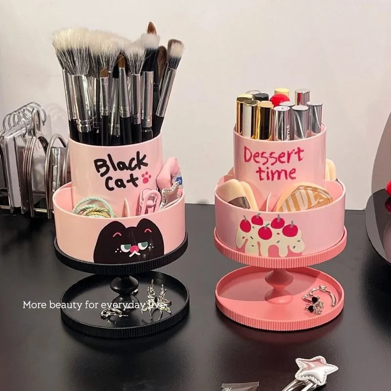 Rotating cosmetic brush storage barrel in Japanese style design with 18 litre capacity