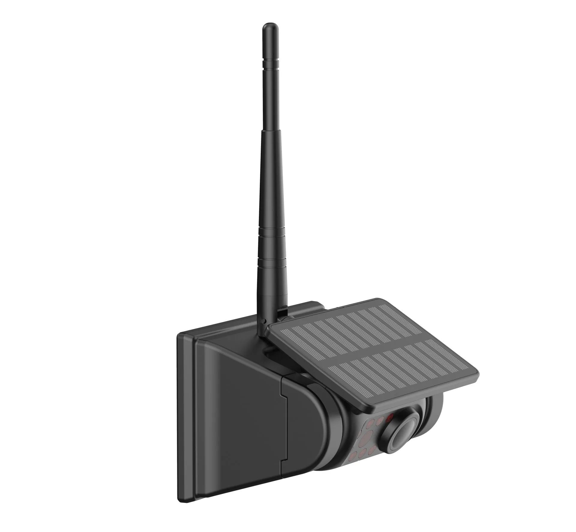 Solar wireless charging reversing camera with aluminium alloy shell and magnet suction mounting