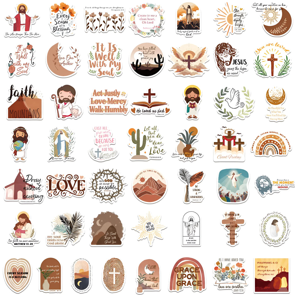 Pack of 50 graffiti design decorative stickers with random printed patterns
