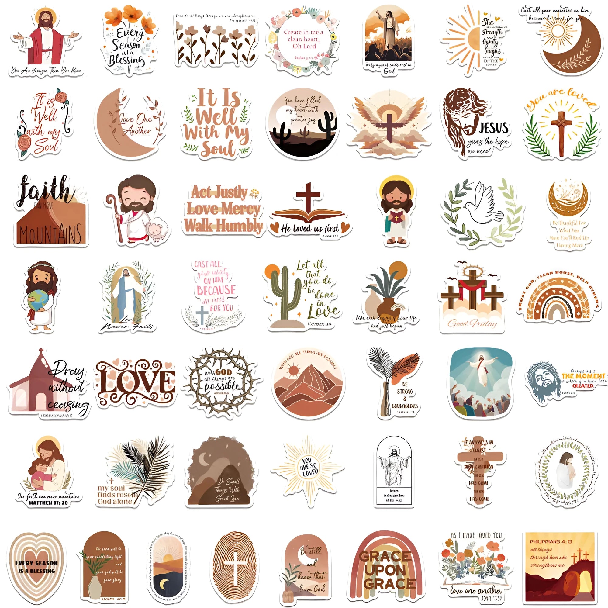 Pack of 50 graffiti design decorative stickers with random printed patterns