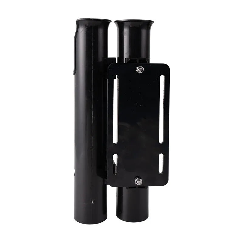 Carbon-fibre reinforced plastic fishing rod rack for motorcycle and electric bicycle mounting with double-layer rod frame