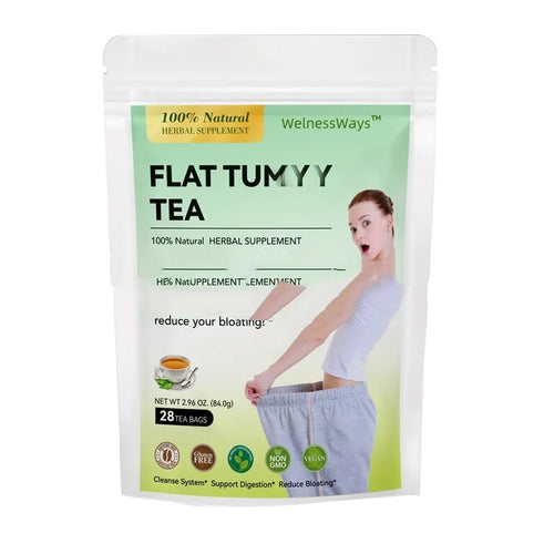 28 Day Slim Herbal Tea Set package featuring multiple tea blends including Flat Tummy and Detox teas.