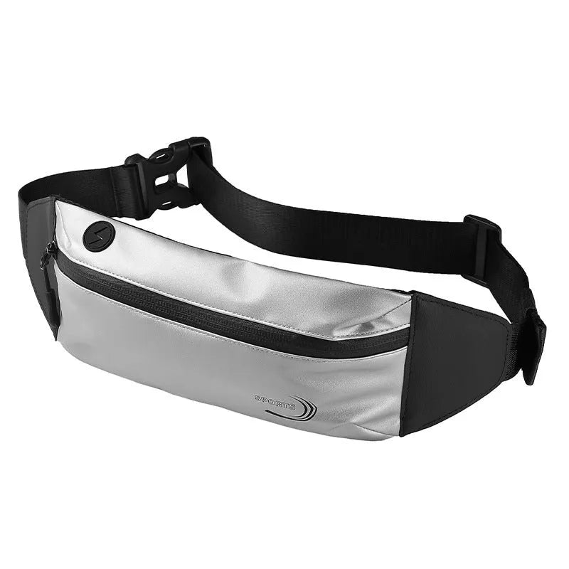 Men's blue waterproof waist bag made of Derm Oxford polyester with dimensions 45cm by 10cm.