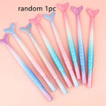 Mermaid cartoon design gel pen with 0.38mm needle-point tip on plastic casing