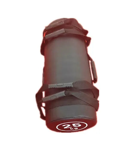 White PVC fitness training sandbag for weight lifting and physical conditioning exercises
