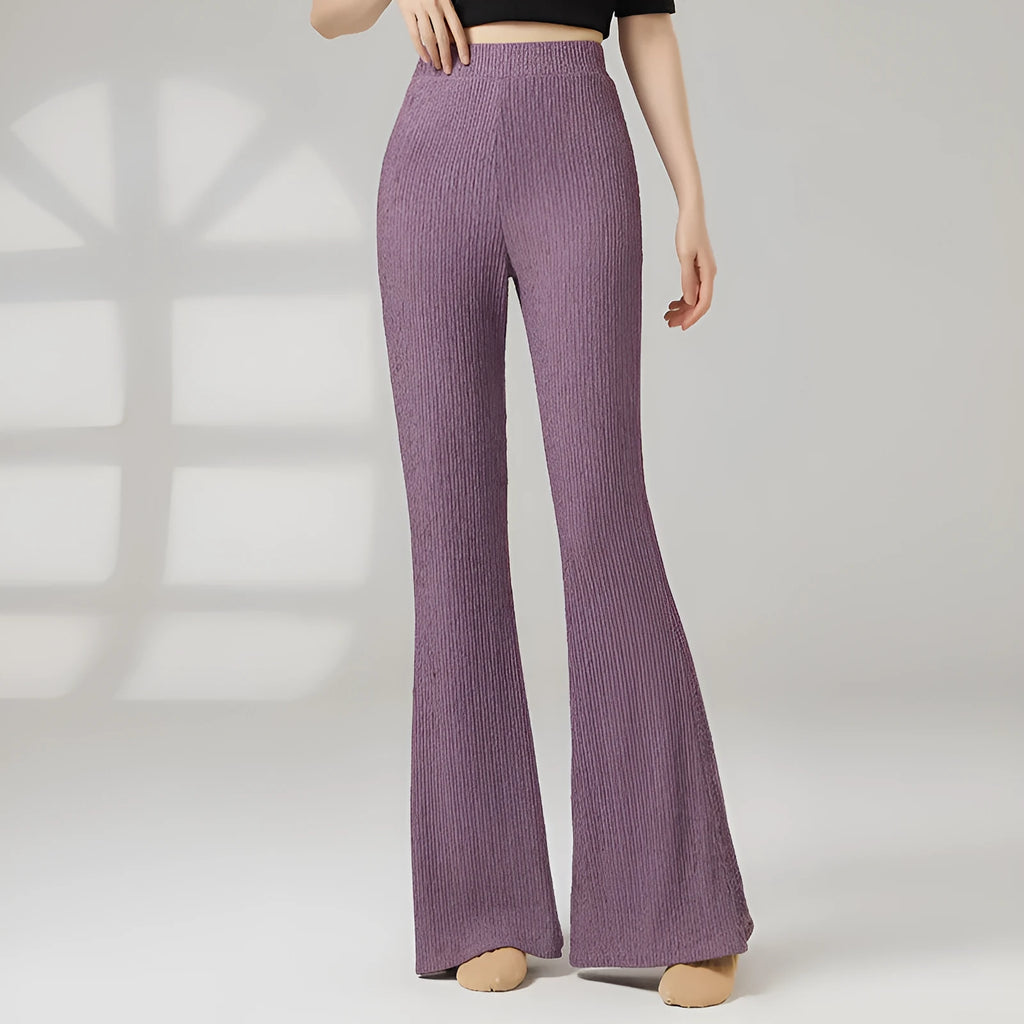 Women's solid colour dance practice trousers for classical ballet and contemporary dance training