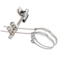 Metal bracket reading glasses double clip with glass lenses for attaching auxiliary reading glasses to eyewear