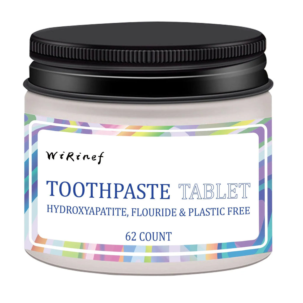 TP19 solid toothpaste tablets in a pack of 62 pieces for portable oral care.