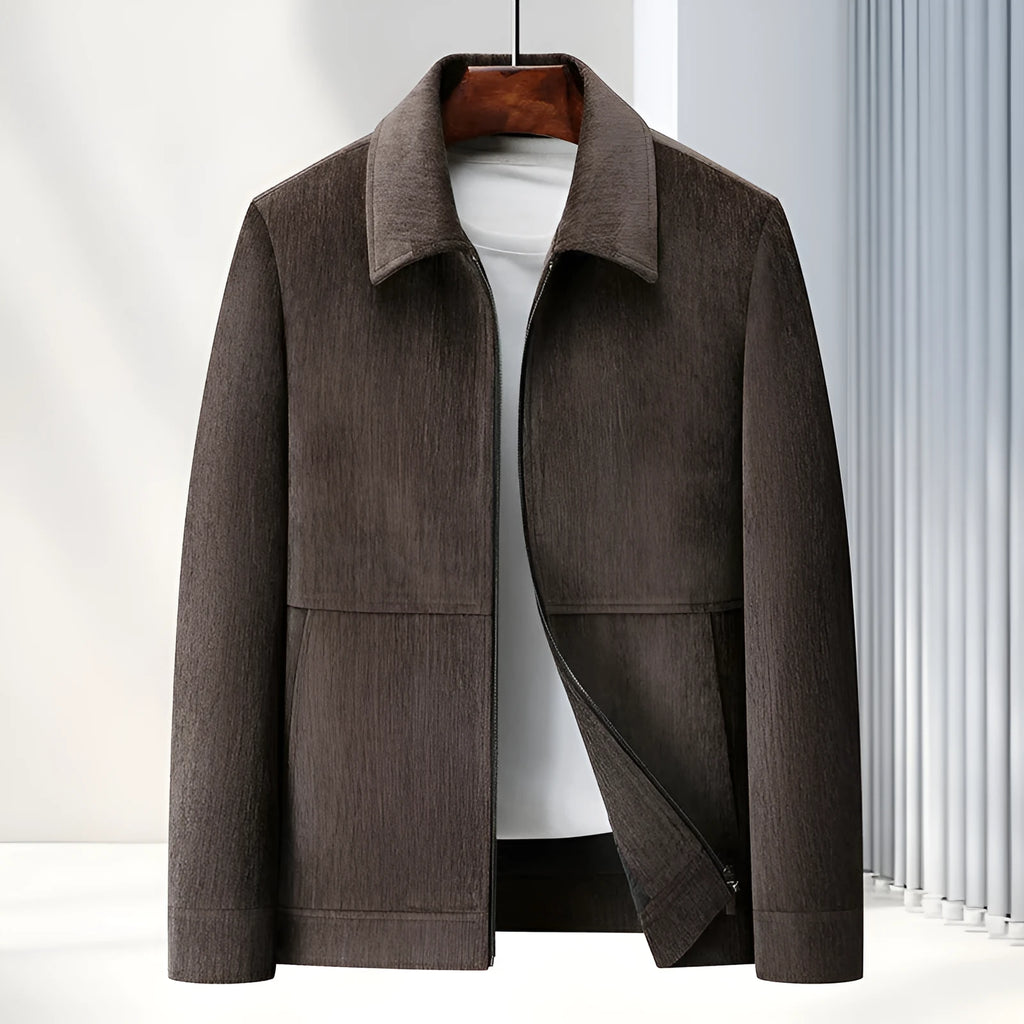 Men's slim fit lapel casual coat in thickening fabric available in multiple colours