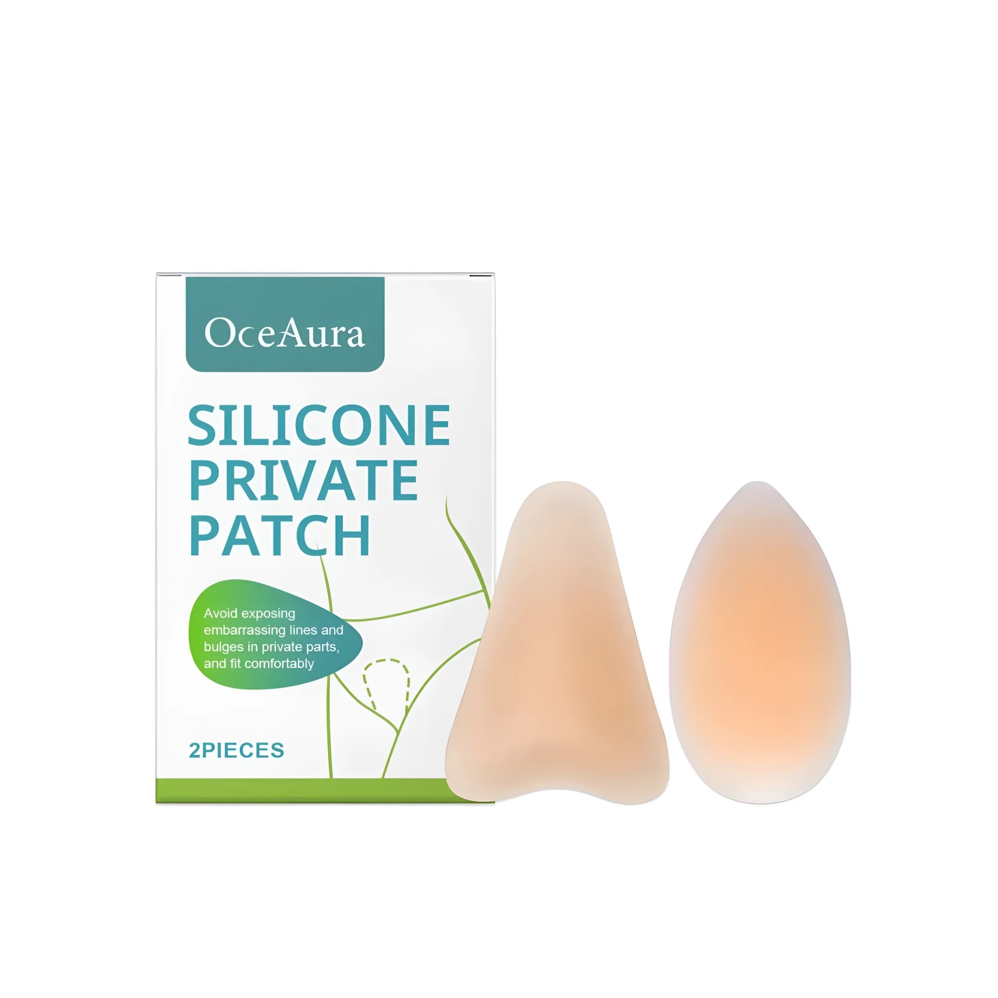 Silicone privacy sticker set with droplet and Y-shaped invisible stickers for discreet coverage