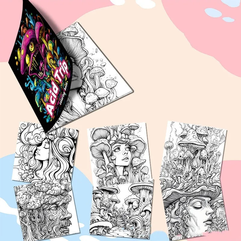Acid tour coloured paper painting book with a length of 200mm