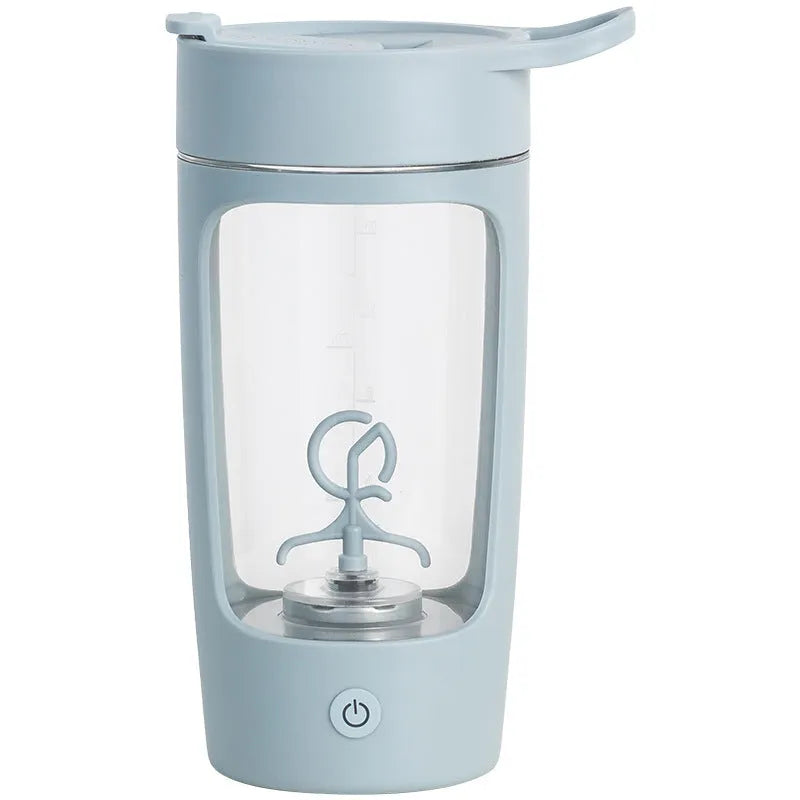 Portable automatic blending cup in chosen colour, showing measuring lid and compact size.