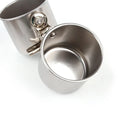 Stainless steel outdoor birdcage feeder with food container in natural colour