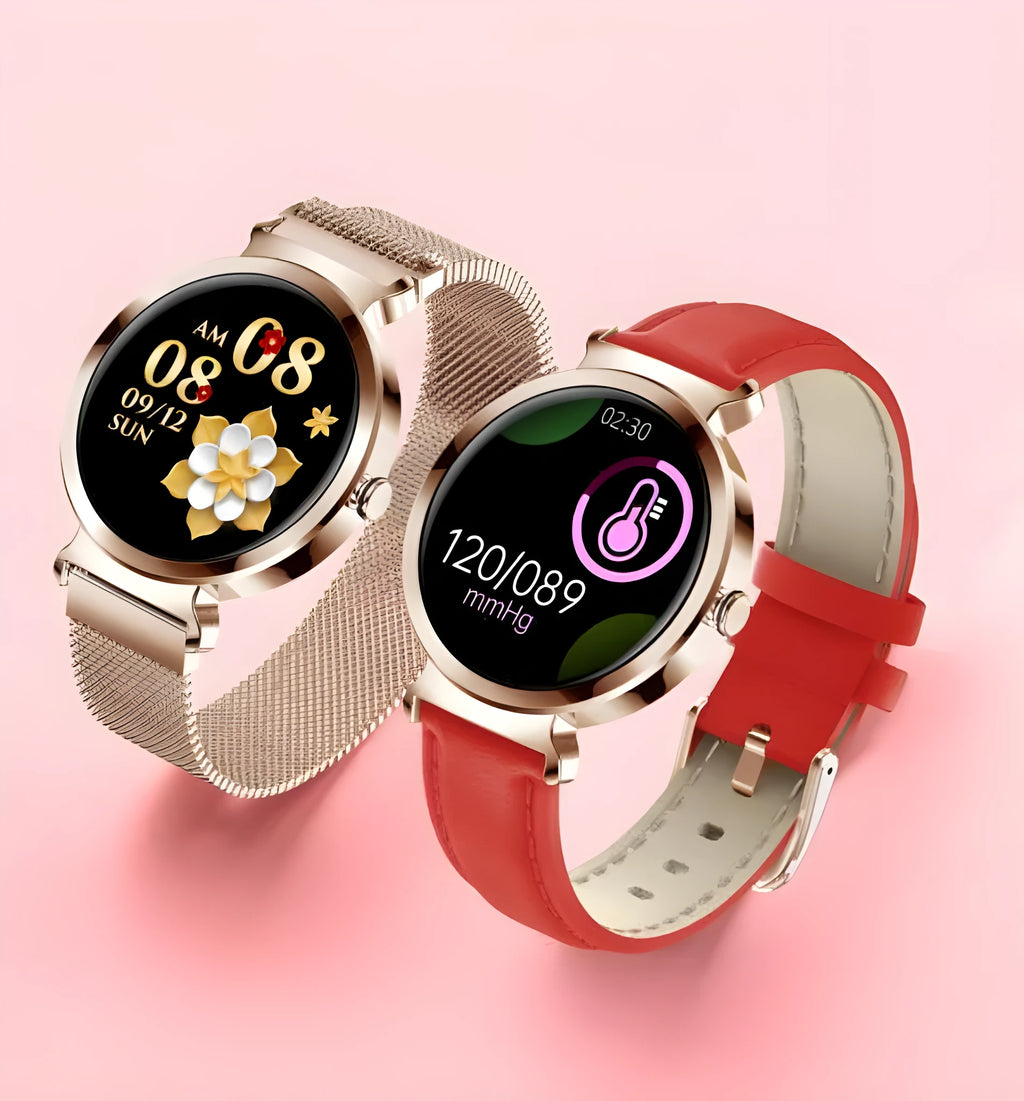 Zinc alloy smart bracelet with 1.28-inch screen and adjustable strap in jewellery watch style