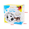 Self-hi relief interactive cat teaser toy with feather wobbler in picture colour.