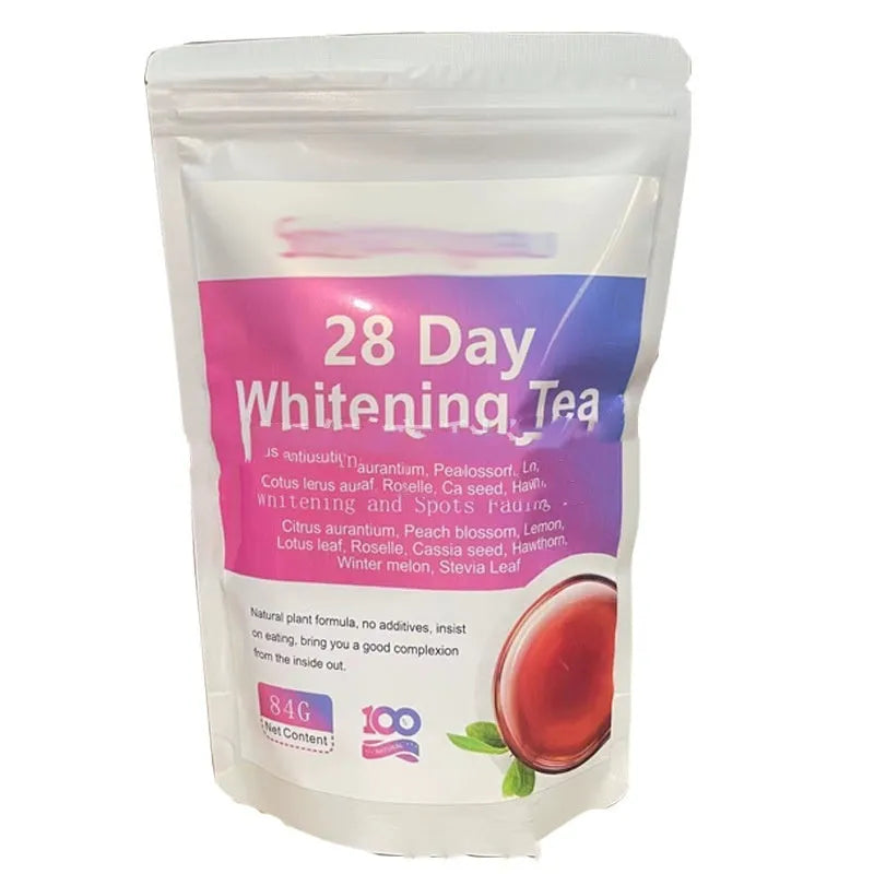 28 Day Slim Herbal Tea Set package featuring multiple tea blends including Flat Tummy and Detox teas.