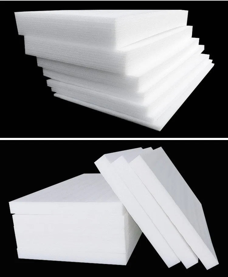 White EPE pearl cotton foam board measuring 2 metres by 1 metre with 10 mm thickness