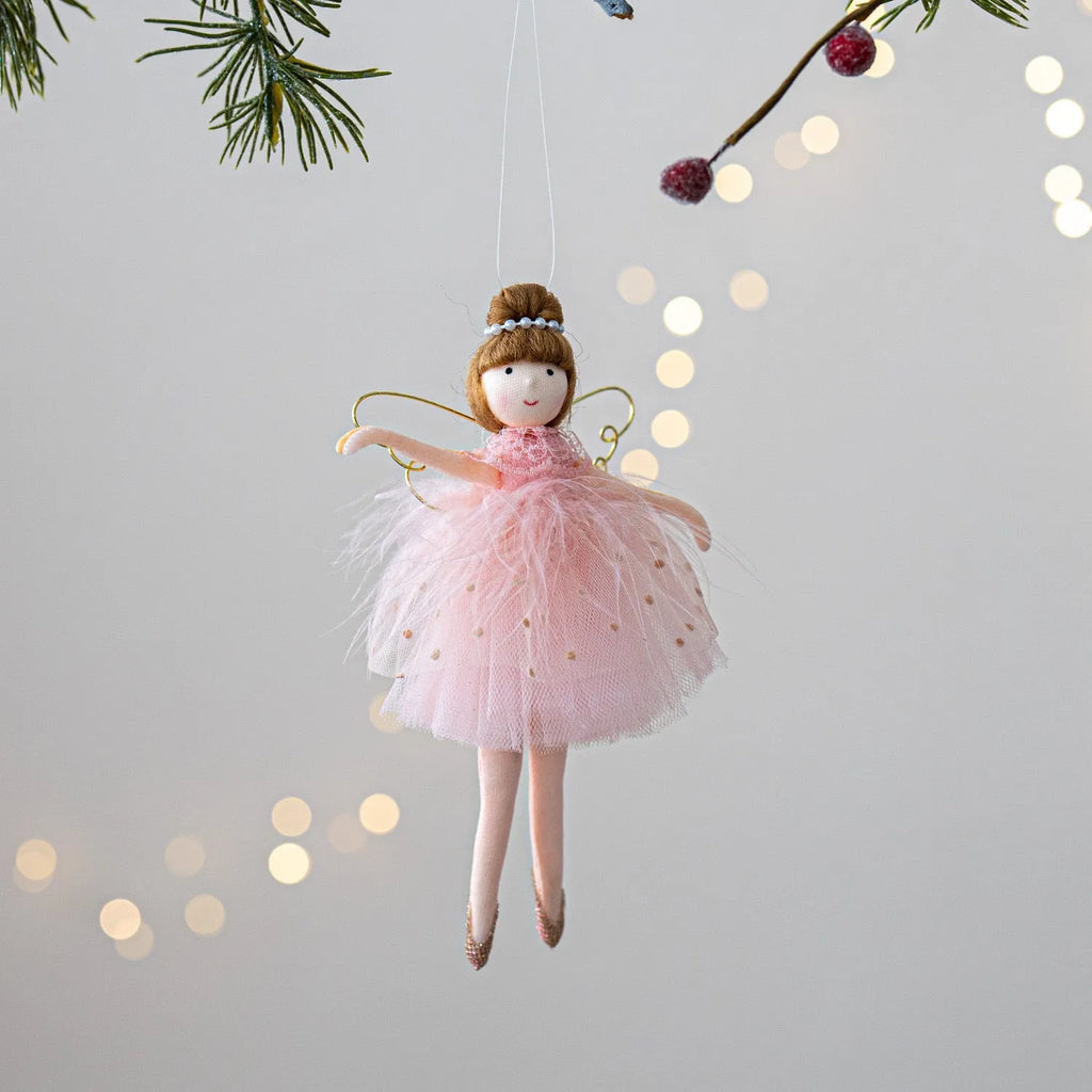 Pink or white cloth plush ballet girl angel doll pendant charm toy