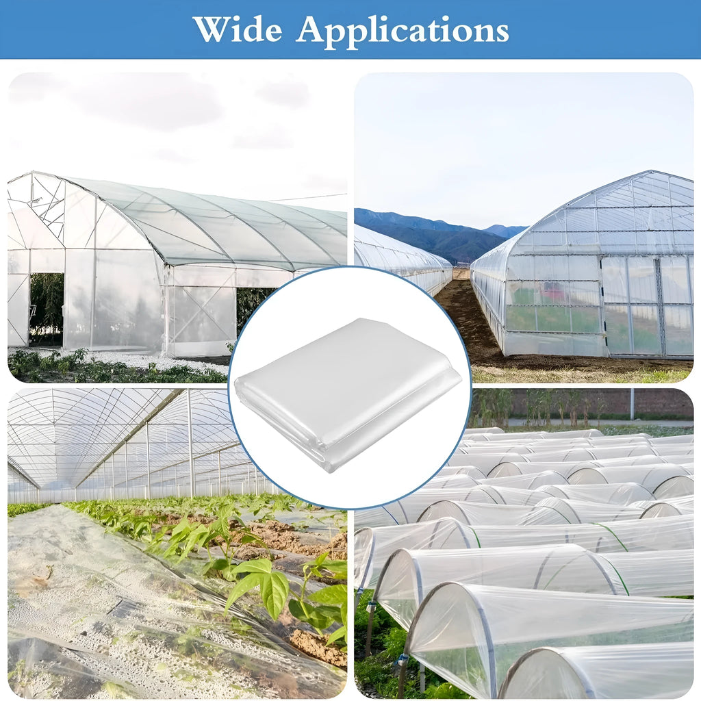 Roll of clear plastic greenhouse film for vegetable shed cold-proof insulation, 4x8 metre size