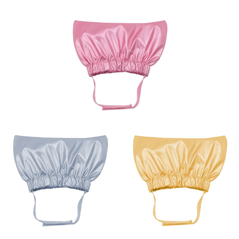 Adjustable waterproof shower cap for dogs and cats in silver, pink or gold colours