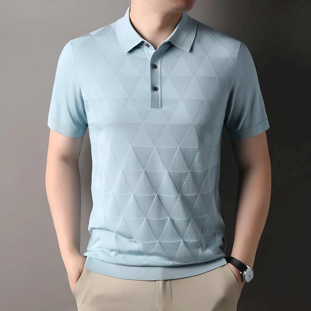 Men's thin ice silk short sleeve t-shirt in regular fit with quick-drying lyocell fabric