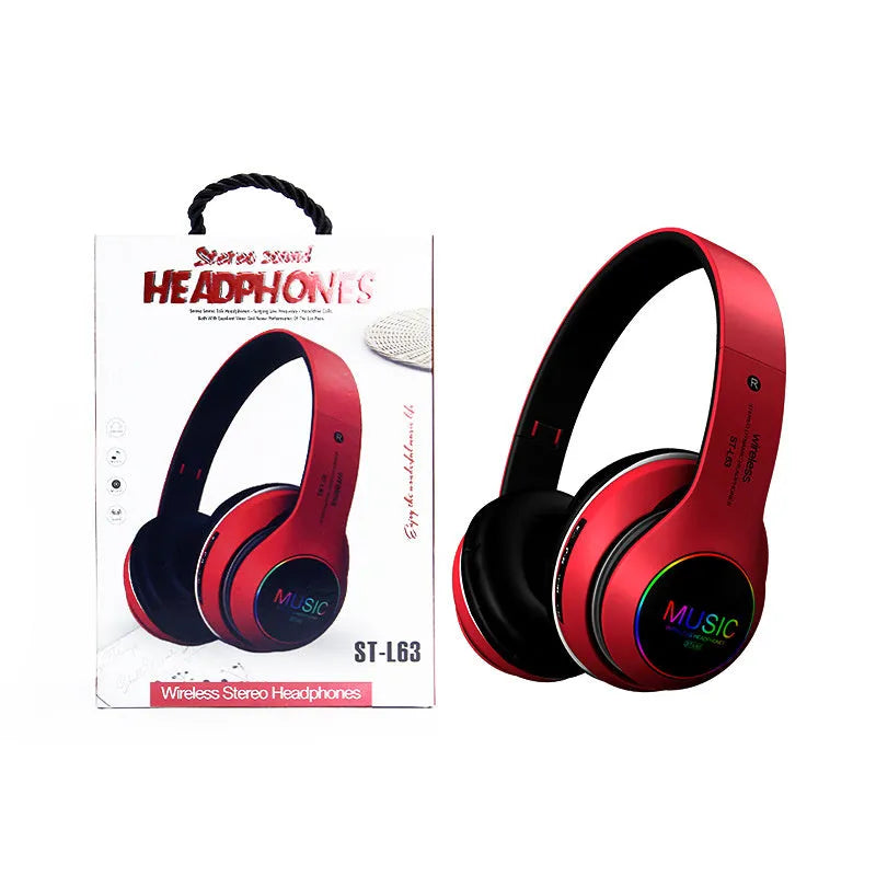 Wireless Bluetooth stereo headset in selected colour with 40mm speakers and USB charging port