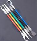 Five-piece plastic tool knife disassembly set with stainless steel blades for tool maintenance