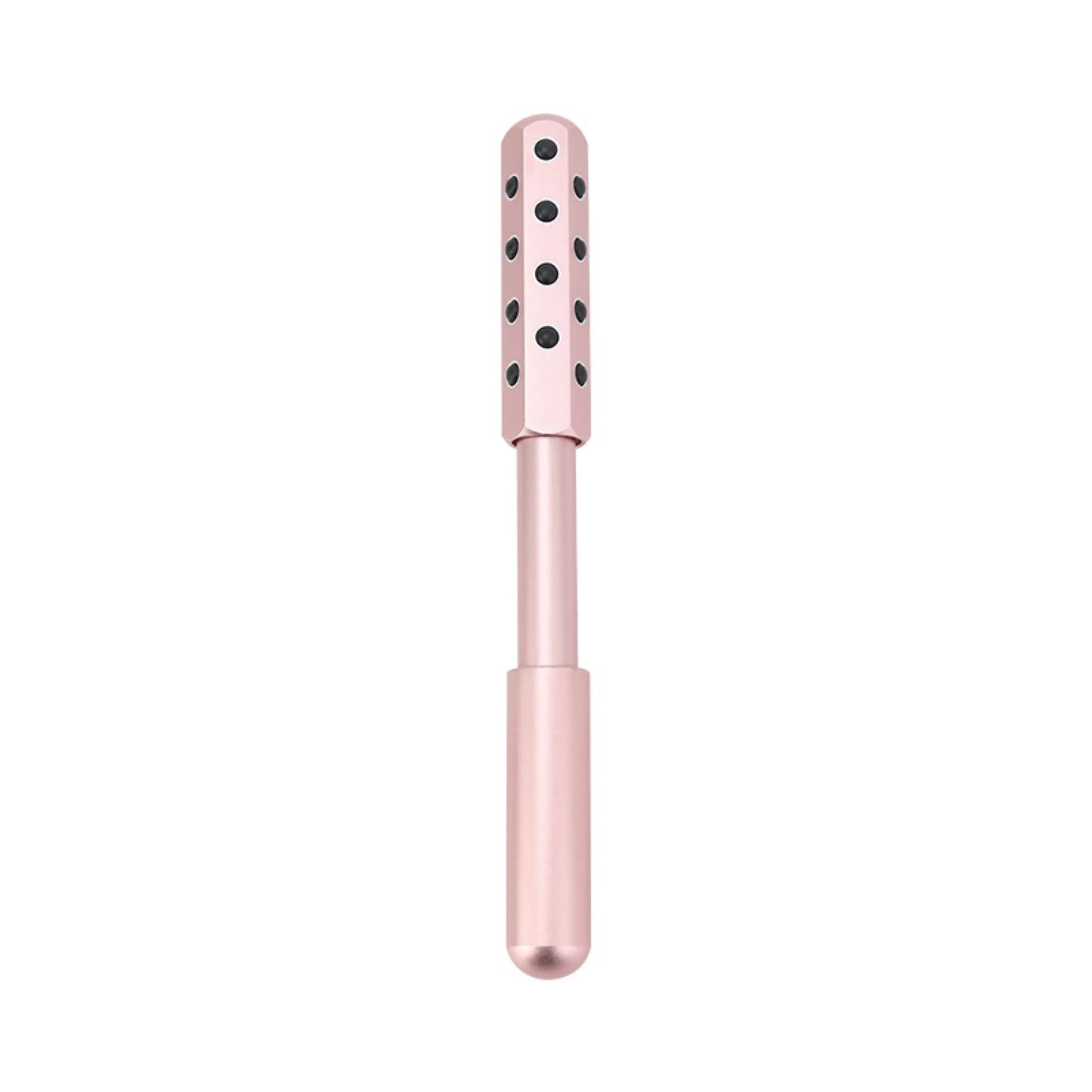 Purple germanium particles facial massage roller with 24 stone spheres